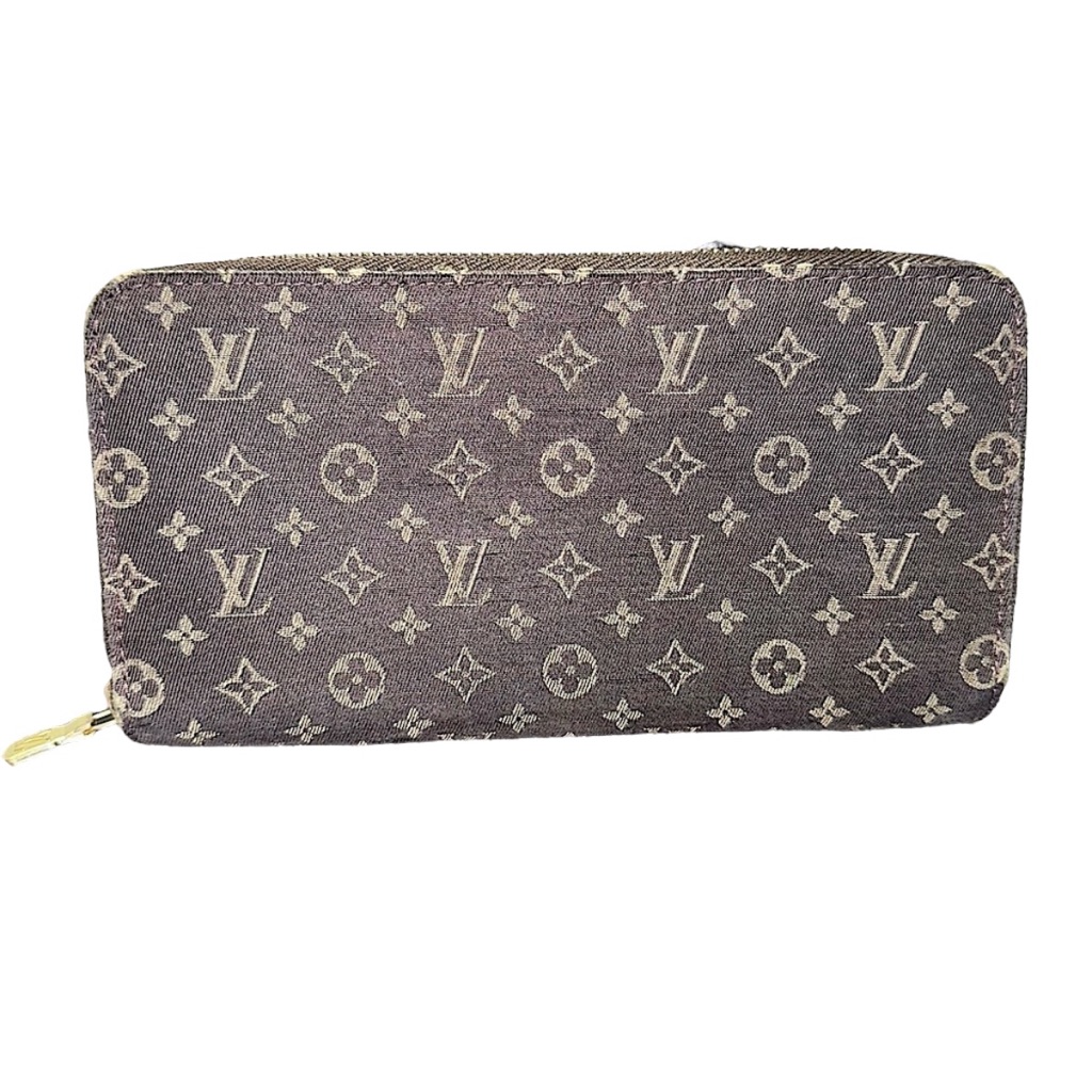 Louis Vuitton Mini Lin Ebene Zippy Wallet W/ Coa